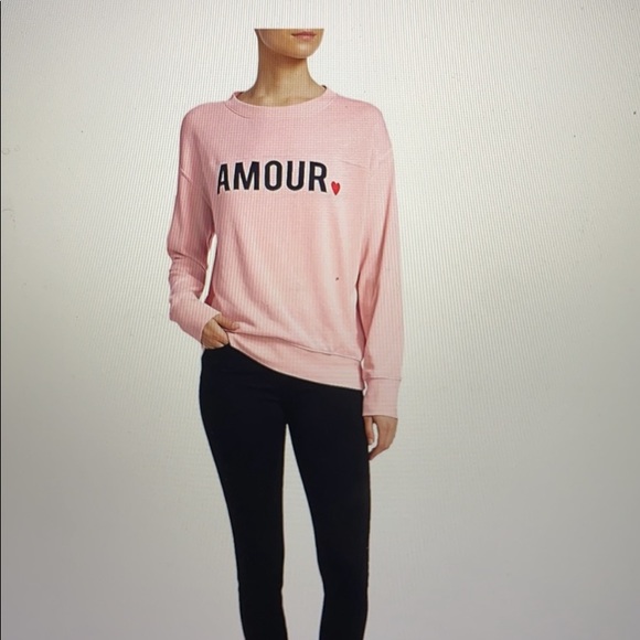 Sundry Amour Cozy Light Pink Sweatshirt size 3 Large - Picture 2 of 8